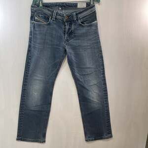 Diesel Larkee Jeans Mens 30x32 Blue Regular Straight Denim Made Italy